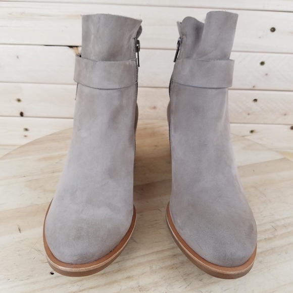 Paul Green 7.5 US Leather Ankle Boot Booties Side Zip Western Biker Moto NEW - Picture 3 of 15